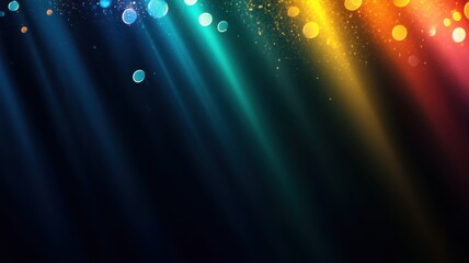 Obraz premium Vibrant Abstract Light Beams Creating a Stunning Bokeh Effect in Vivid Colors