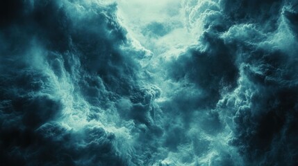 Fototapeta premium Dark storm clouds overhead, heavy rain approaching, dramatic sky, nature background, weather imagery