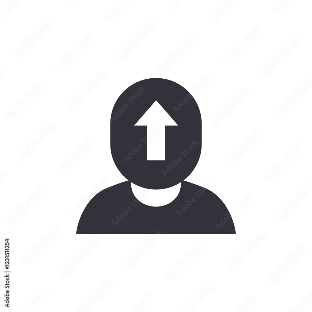 Poster user upload solid icons, minimalist vector illustration ,simple transparent graphic element .isolate