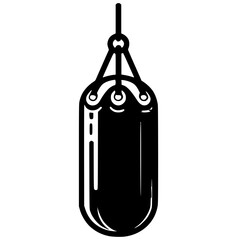 Silhouette of a punching bag