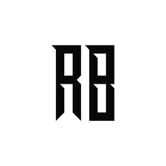 RB monogram logo design letter text name symbol monochrome logotype alphabet character simple logo