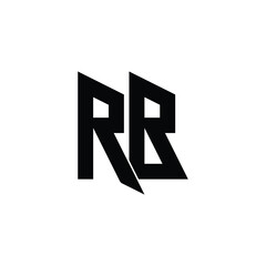 RB monogram logo design letter text name symbol monochrome logotype alphabet character simple logo