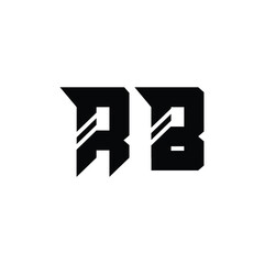 RB monogram logo design letter text name symbol monochrome logotype alphabet character simple logo