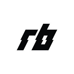 RB monogram logo design letter text name symbol monochrome logotype alphabet character simple logo