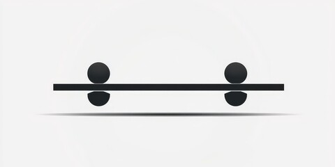 A sleek, minimalistic icon symbolizing stability and balance, with bold, clean lines.