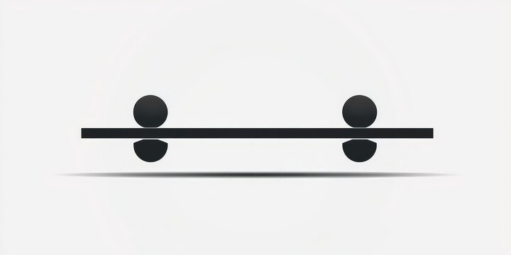 A sleek, minimalistic icon symbolizing stability and balance, with bold, clean lines.