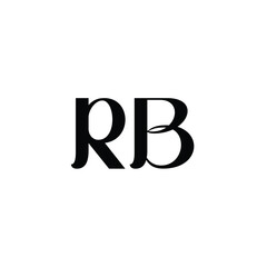 RB monogram logo design letter text name symbol monochrome logotype alphabet character simple logo