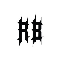 RB monogram logo design letter text name symbol monochrome logotype alphabet character simple logo