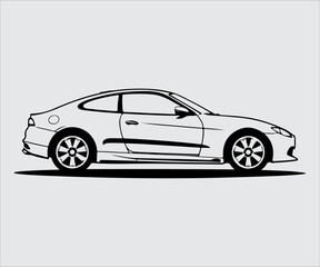 Car icon on white background. Vector illustration for your graphic design.