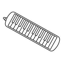 Illustration of simple keyboard harmonica