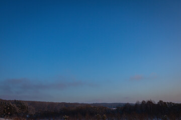 A winter evening in the wild