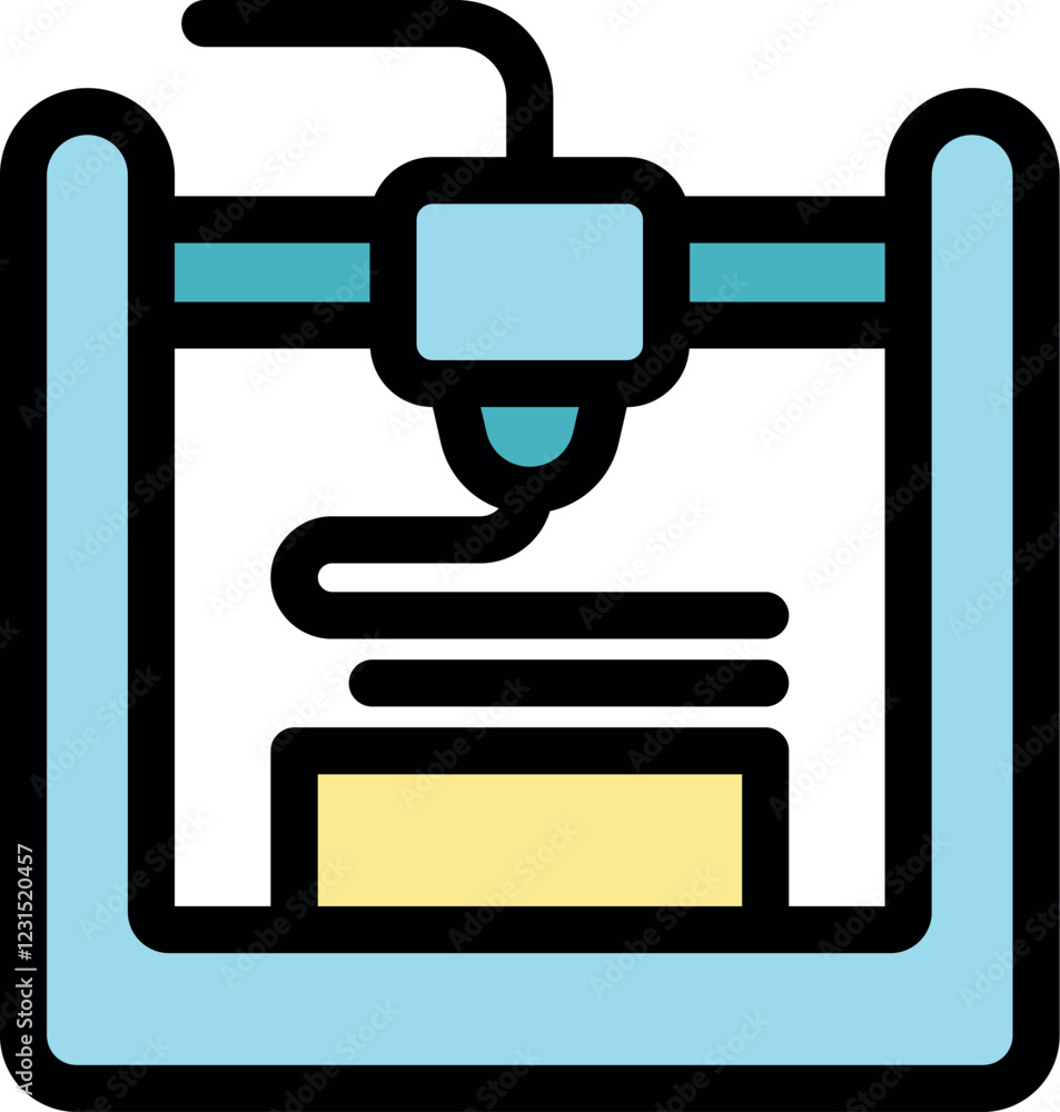Poster modern 3d printer creating a three dimensional object using fused deposition modeling - fdm - techno