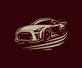 Obraz premium sport car vector logo design template. sports car vector logo design