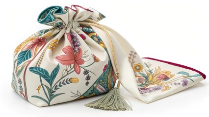 bag with patterns on a white background