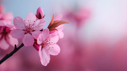 Morning routines in spring, flowers and fresh air, close-up of blossoms swaying in a gentle breeze, refreshing atmosphere