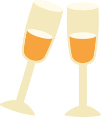 Cute Christmas Wine Glasses Element