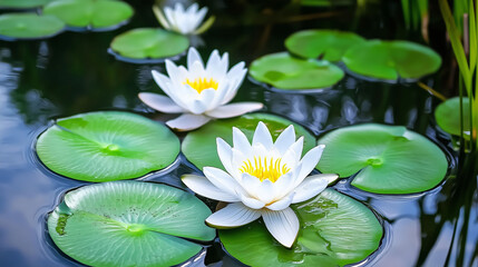 White Lotus Flower Close-Up