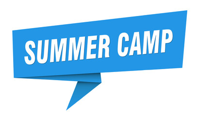 summer camp banner. summer camp speech bubble, label, sticker, sign template