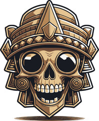 egyptian skull vector. skull logo