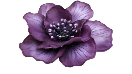 Naklejka premium Purple artificial flower blooming with transparent background