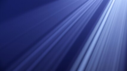 Abstract Light Rays on Deep Blue Background - Celestial Beams of Light