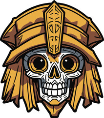 egyptian skull vector. skull logo