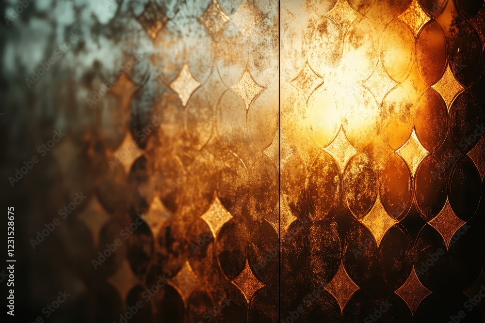 Poster close up of a textured wall with geometric pattern and subtle color variation