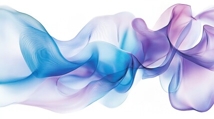 Abstract Blue Purple Flowing Wave Background