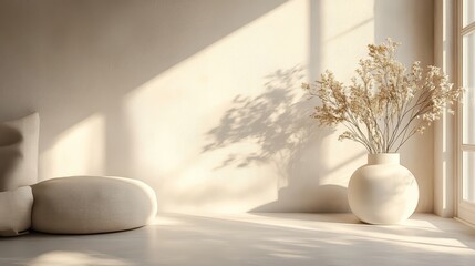 Vase with assorted flowers on a wooden table in a bright indoor setting