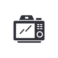 Video camera solid icons, minimalist vector illustration ,simple transparent graphic element .Isolated on white background