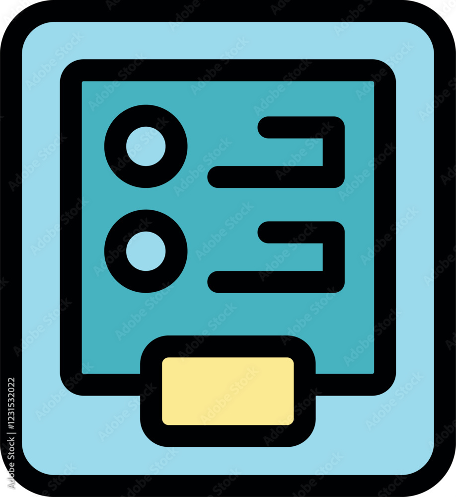 Poster streamlining tasks and boosting efficiency with an interactive digital checklist on a sleek device