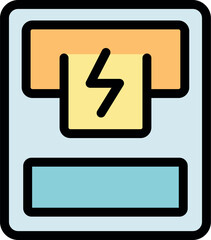 Electricity meter displaying energy usage with a lightning bolt icon, representing power monitoring and utility measurement
