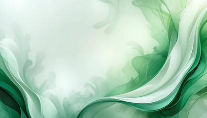 Abstract Green Wave Design Artistic Background