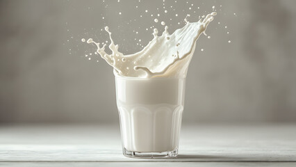 Splashing Milk in Mid-Air with a Glass