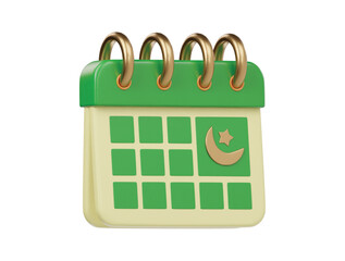 Ramadan calender icon 3d render illustration