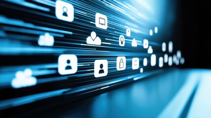 Processing digital claims abstract representation technology graphic modern concept