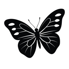 Butterfly flying silhouette design for nature and beauty