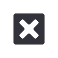 Obraz premium Wrong button solid icons, minimalist vector illustration ,simple transparent graphic element .Isolated on white background