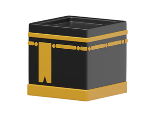 Kaaba icon 3d render illustration 