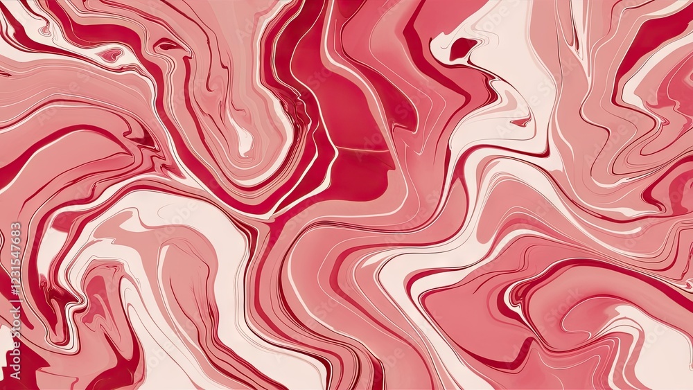 Leinwandbilder lively abstract backdrop with swirling pink and white patterns, resembling marble or fluid art, crea