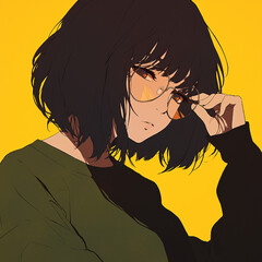 The face of a beautiful girl that attracts attention