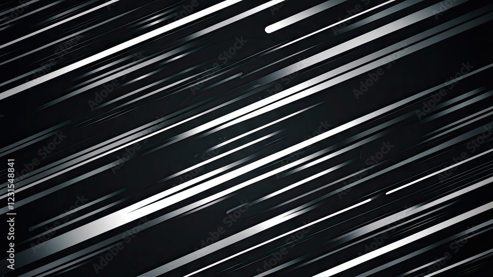 Leinwandbilder dynamic abstract background featuring diagonal silver streaks on a dark black base, creating a sense