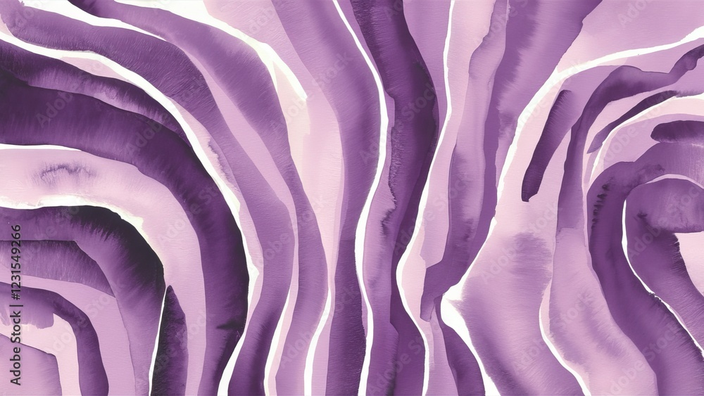 Poster soft purple watercolor abstract texture featuring flowing lines and curves with delicate transitions