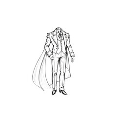 Fantasy Aristocratic Suit Design – High Detail Fashion Sketch