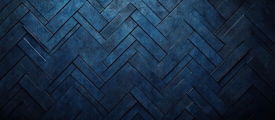 Dark blue chevron zigzag texture surface with a deep contrasting pattern ideal for backgrounds showcasing depth and unique visual appeal
