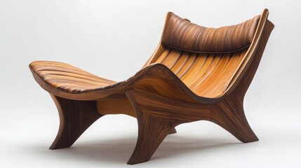 Wooden furniture against a white background