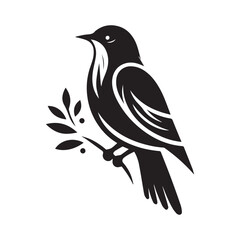 2d bird logo on a white background