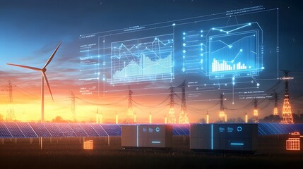 Cybernetic smart energy grid with ultra efficient battery technology supporting sustainable electricity production from massive wind turbines and solar panels