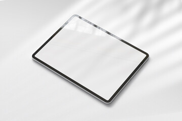 Blank tablet isolated on white for mockup design