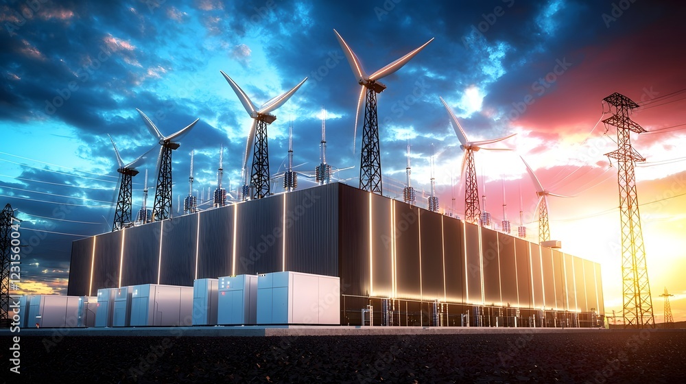 Aufkleber impressive panoramic view of a modern